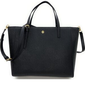 Brand New Tory Burch Emerson Leather Women's Tote (Black)